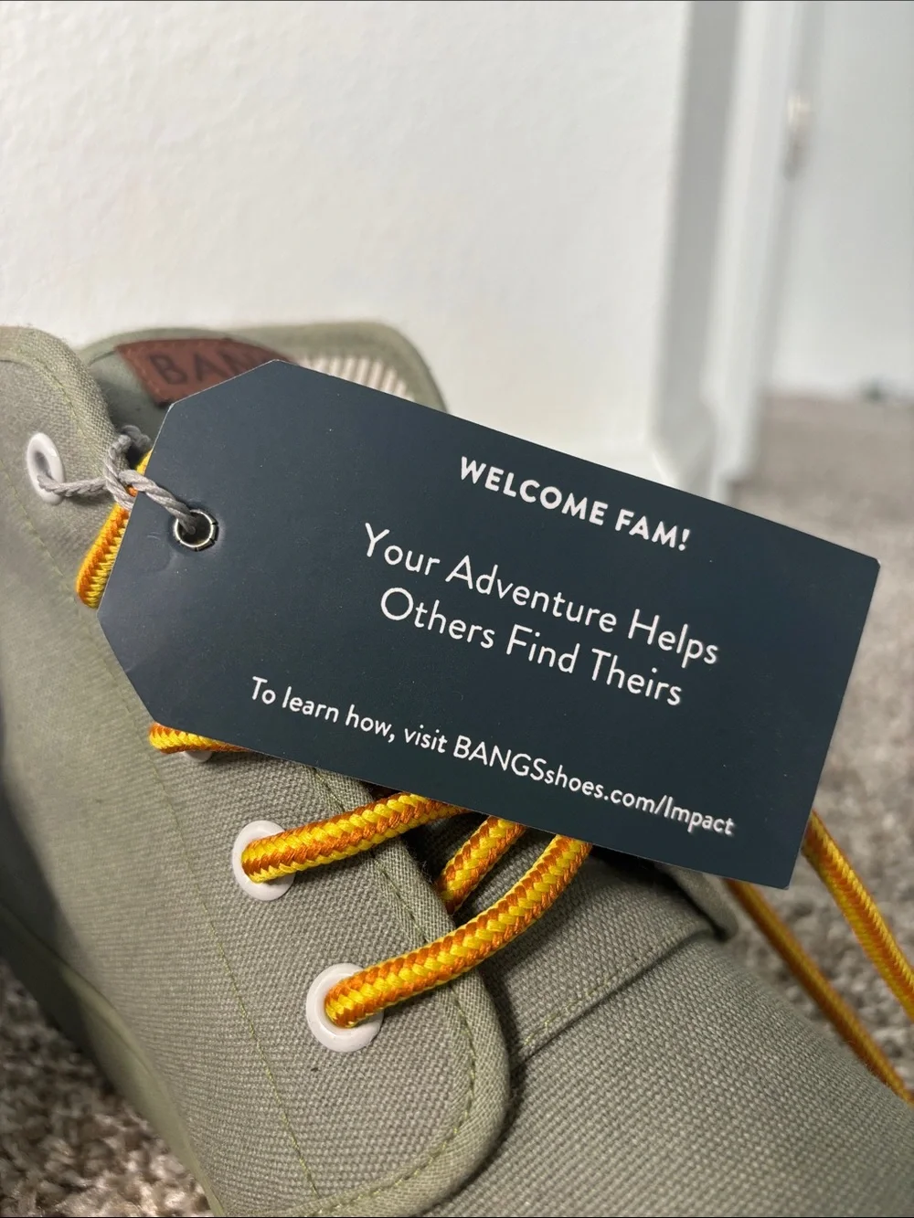 Women’s 8.5 Olive Green Floral High-Top ‘Bangs’ Sneakers with Yellow Laces